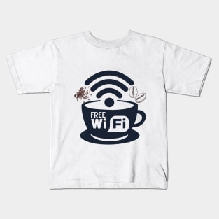 Sticker for business free wifi Kids T-Shirt